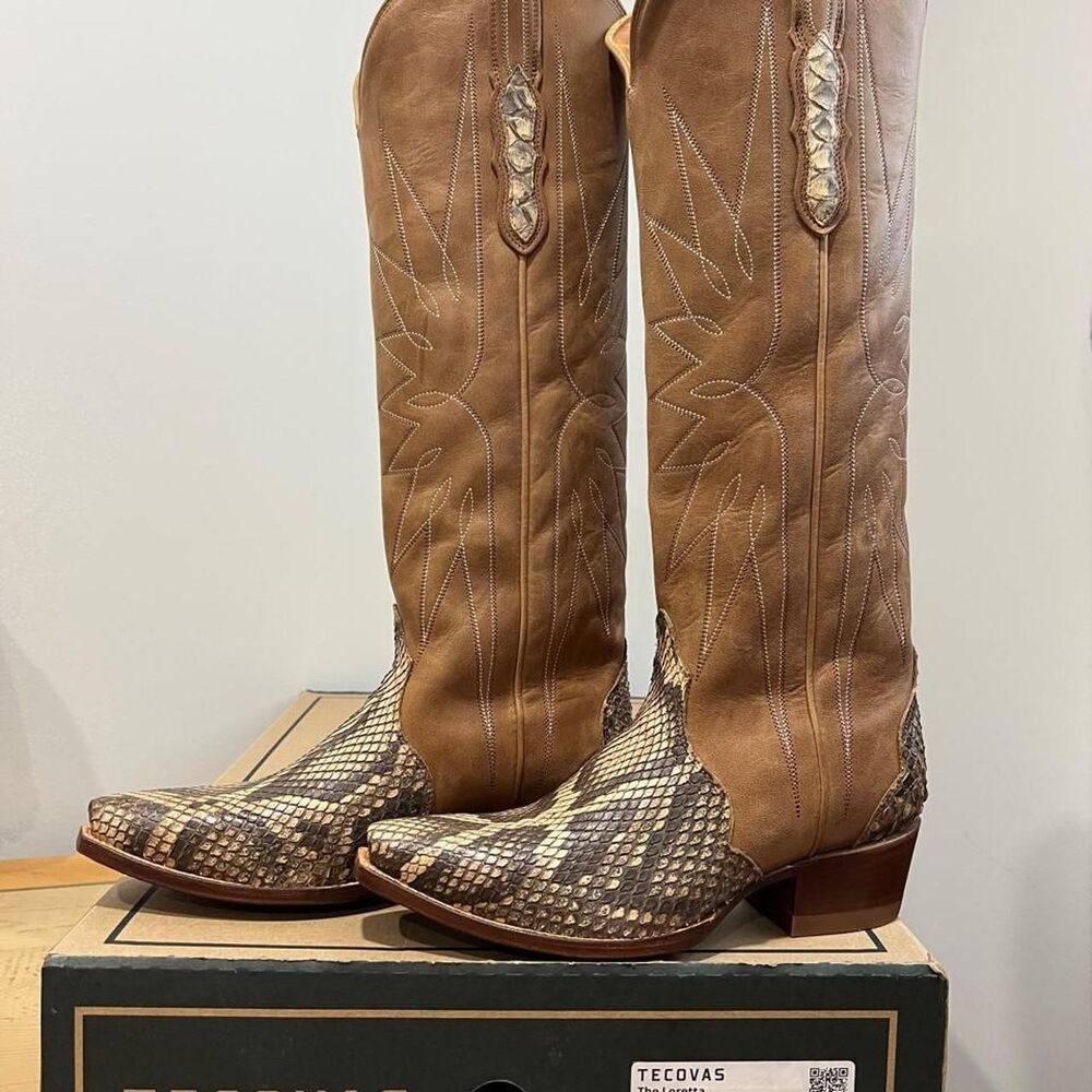 NIB Tecovas Loretta Invasive Python Mangrove Women's size 9